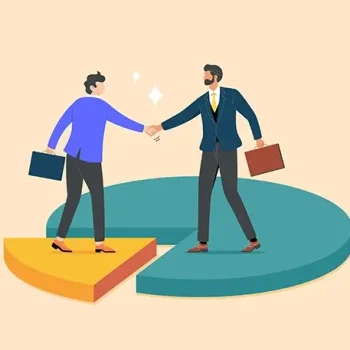 two men with briefcases shaking hands