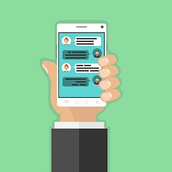 hand holding a smart phone